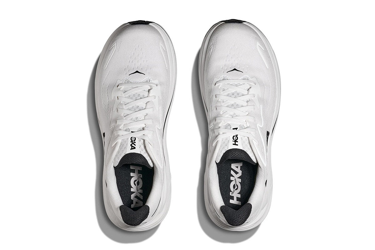 Hoka Men's Clifton 10 Running Shoes (White/Black, Size 12 US)