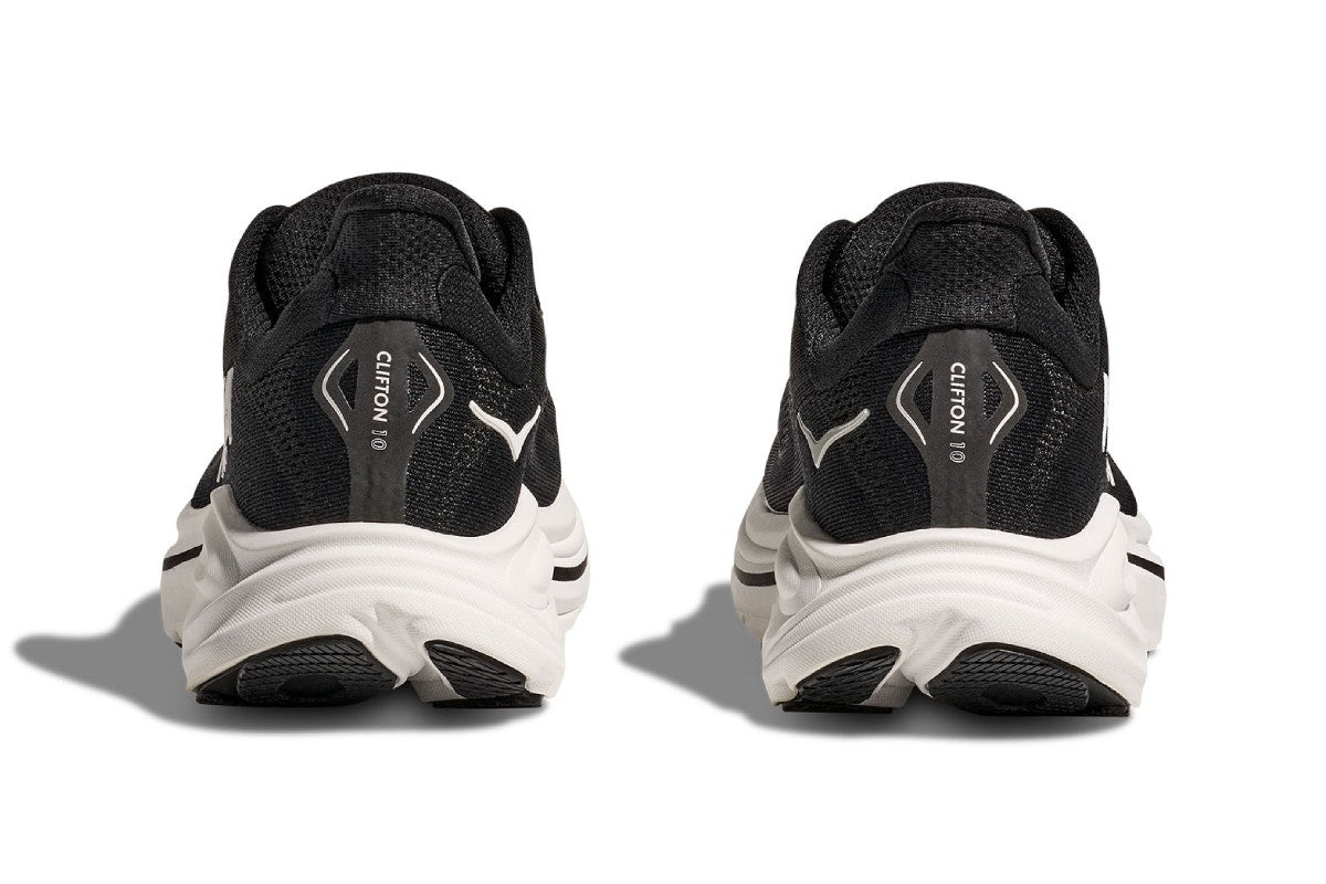 Hoka Women's Clifton 10 Running Shoes (Black/White, Size 10 US)