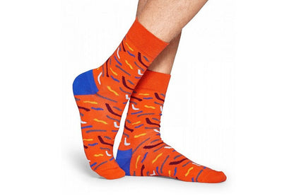 Happy Socks Squiggle Socks 6 Pack (Orange/Blue, Size 36-40)