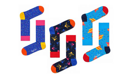 Happy Socks Happy Birthday Gift Box 3 Pack (Multi, Size 36-40)