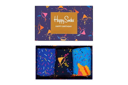 Happy Socks Happy Birthday Gift Box 3 Pack (Multi, Size 36-40)