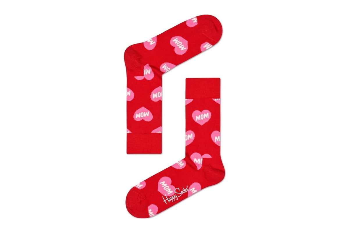 Happy Socks I Heart U Mum Gift Box 3 Pack (Pink/Red, Size 36-40)