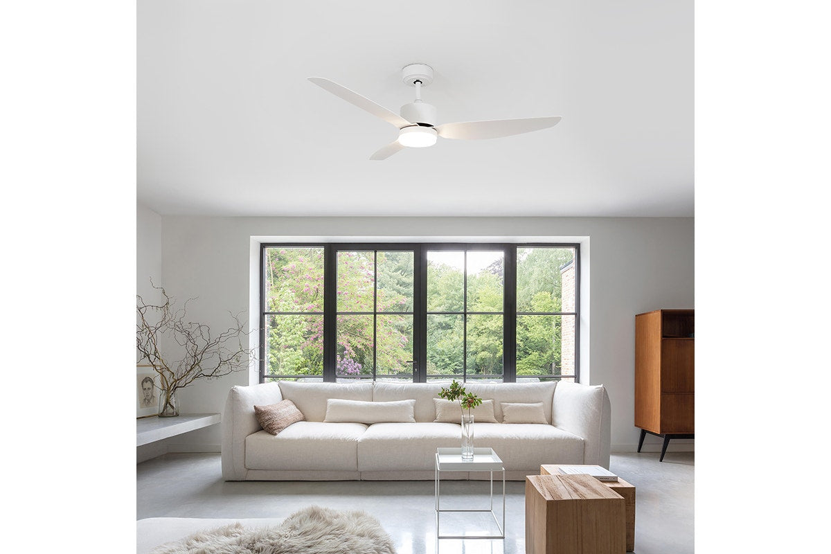 Hyundai 132cm DC Motor Ceiling Fan with LED Light (White)