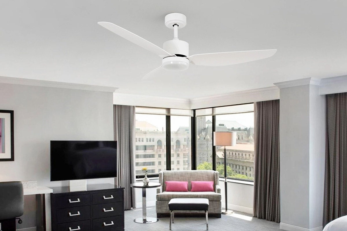 Hyundai 132cm DC Motor Ceiling Fan with LED Light (White)
