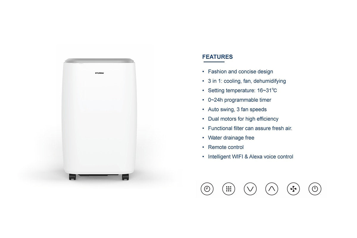 Hyundai 4.1kW Smart Portable Air Conditioner (14,000 BTU)