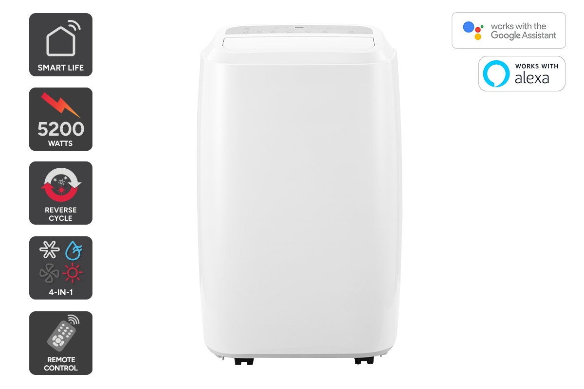 Hyundai 5.2kW Smart Reverse Cycle Portable Air Conditioner (18,000 BTU)