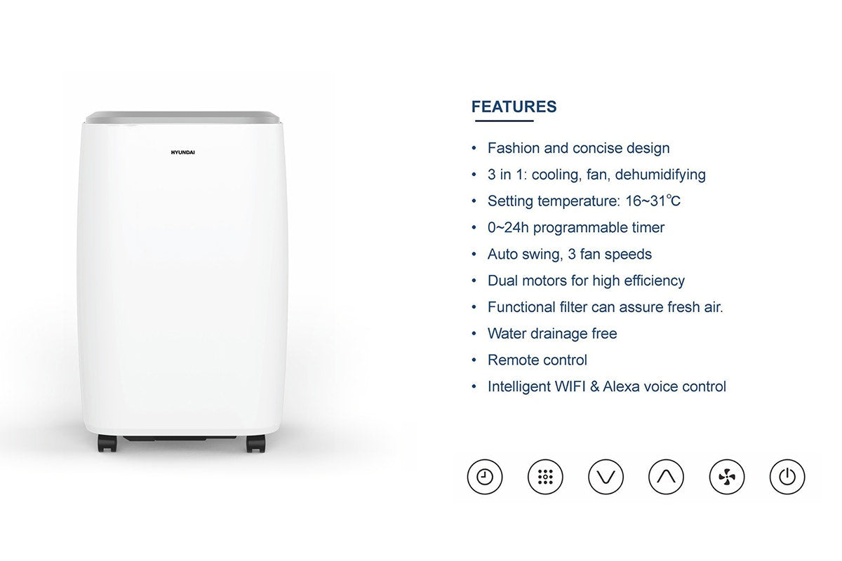 Hyundai 5.2kW Smart Portable Air Conditioner (18,000 BTU)