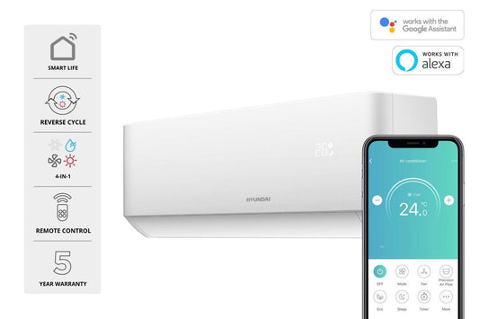 Hyundai Inverter Smart Split System Air Conditioner - Reverse Cycle