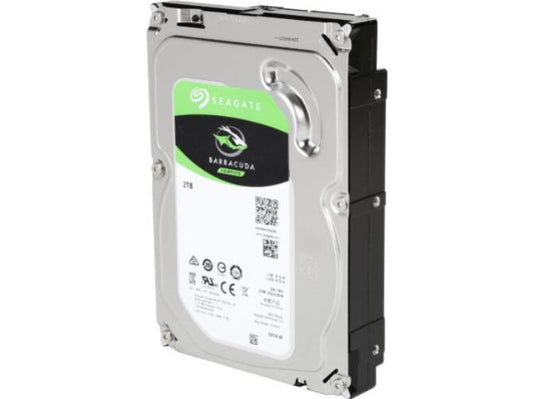 Seagate BarraCuda HDD 3.5" Internal SATA 2TB Desktop HDD, 7200RPM, 6Gb/S SATA 64MB