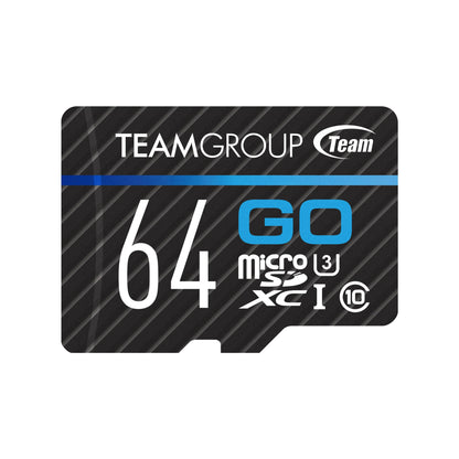 Team Group Go 4K MicroSDXC Memory Card 64GB, R/W (Max) 100MB/s 50MB/s