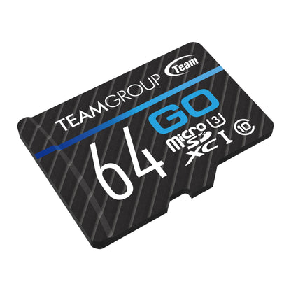 Team Group Go 4K MicroSDXC Memory Card 64GB, R/W (Max) 100MB/s 50MB/s