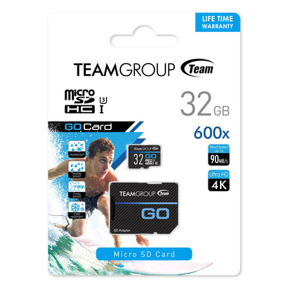 Team Group Go 4K MicroSDXC Memory Card 64GB, R/W (Max) 100MB/s 50MB/s