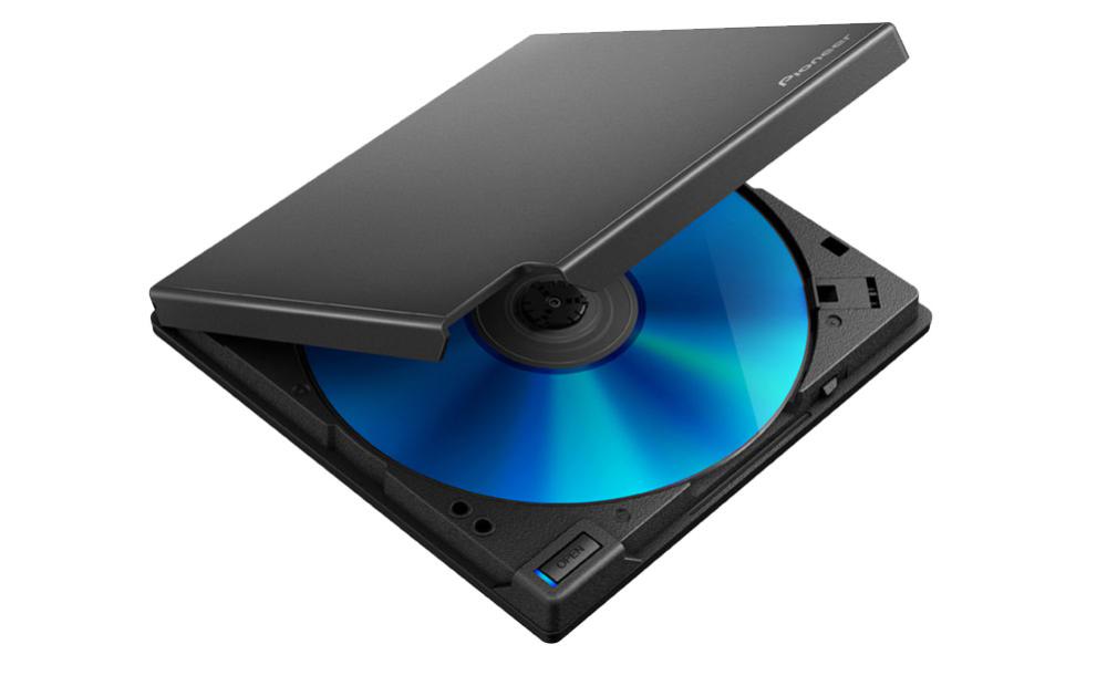 Pioneer BDRXD08TB USB 3.2 Gen1 (USB Type-C), 2.0 Slim Portable BD/DVD/CD Writer