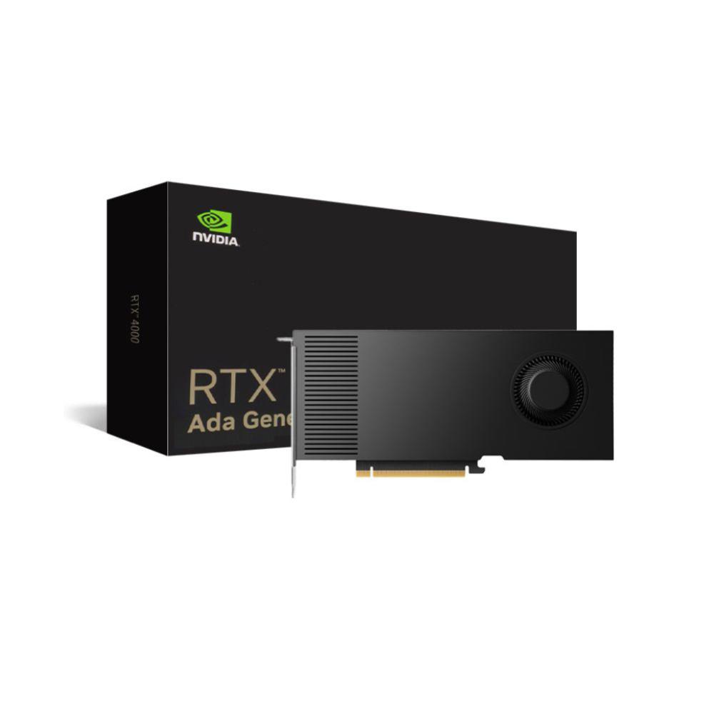 NVIDIA RTX 4000 Ada, 20GB, GDDR6 160-bit, 280GB/s, PCIe Gen4 x 16, Single Slot, 4x Mini DisplayPort 1.4a, 130W, Ada Lovelace