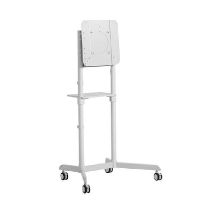 ATDEC AD-TVC-70R Executive Mobile TV Cart with 90 degree rotation. Max Load 70kg. VESA to 600x400. For Displays 32" to 70". White