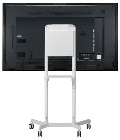 ATDEC AD-TVC-70R Executive Mobile TV Cart with 90 degree rotation. Max Load 70kg. VESA to 600x400. For Displays 32" to 70". White