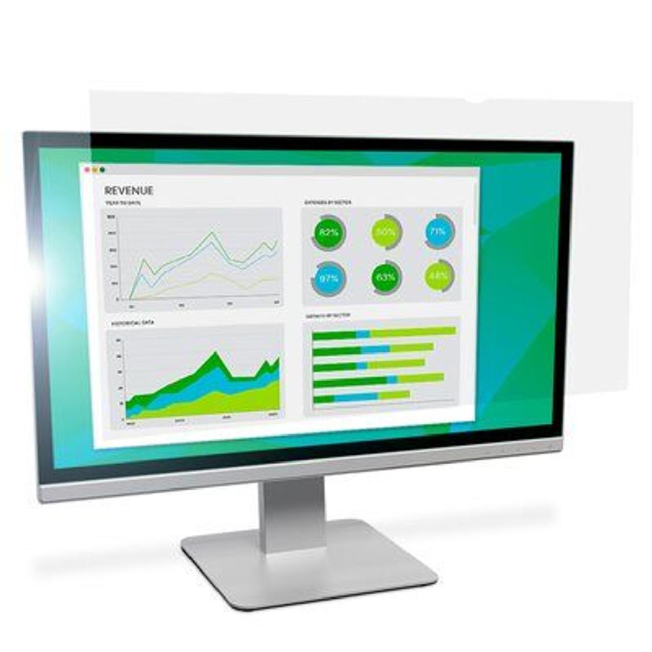 3M Anti Glare Filter for 23.8" Monitor with Adhesive Strips and Slide Mounts, 16:10