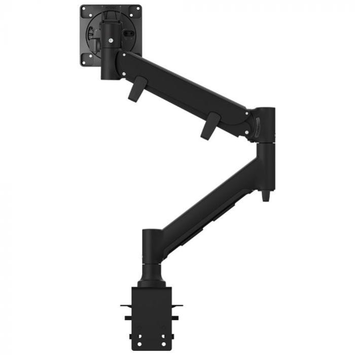 ATDEC FORTIS Heavy Duty Dynamic Monitor Arm. F-Clamp Desk Fixing. Min. Load 6kg. Max Load 16kg. Up to 49" screens. Black