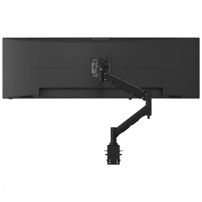 ATDEC FORTIS Heavy Duty Dynamic Monitor Arm. F-Clamp Desk Fixing. Min. Load 6kg. Max Load 16kg. Up to 49" screens. Black