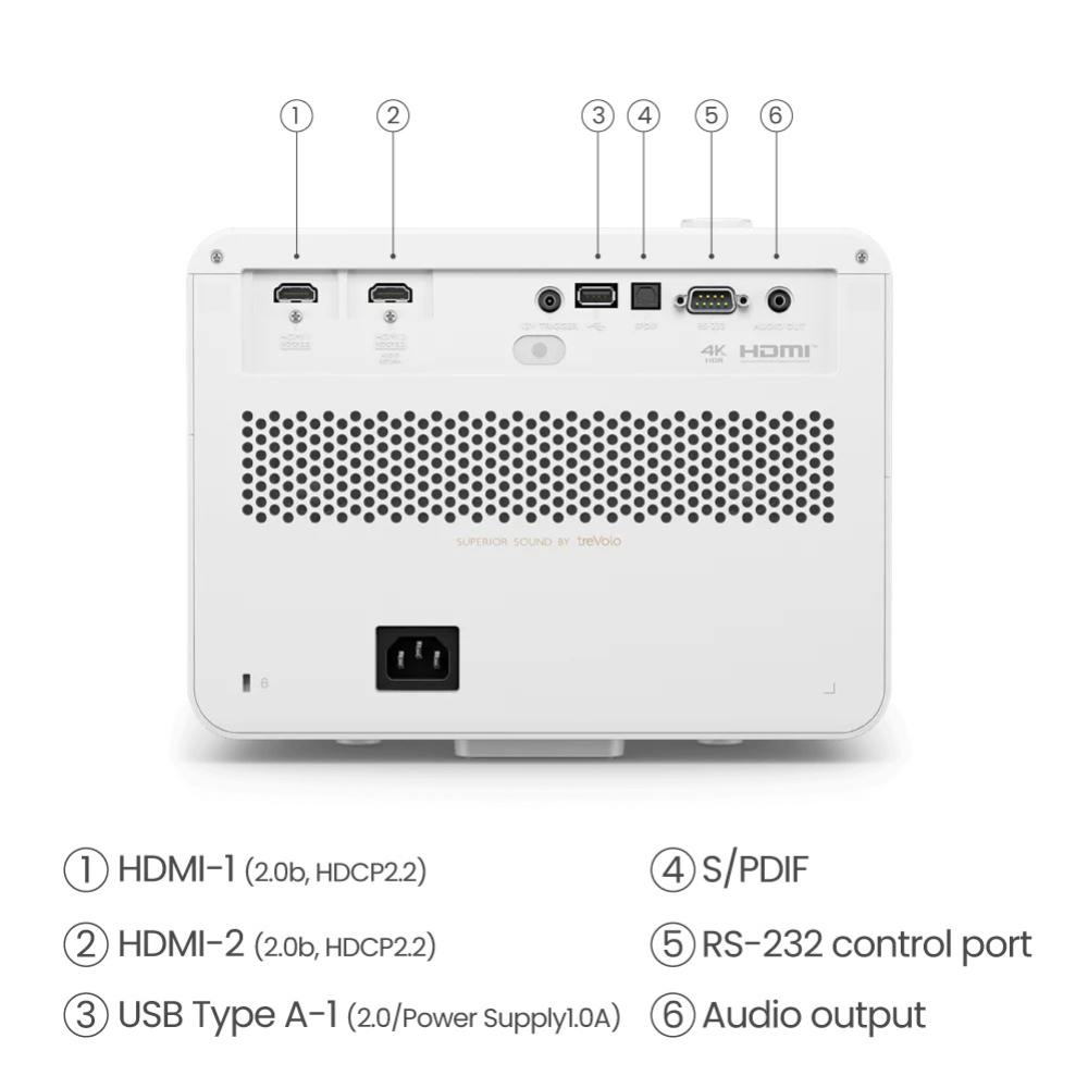 BenQ X3100i Console Gaming Projector/ 4K UHD/ HDR/ 3300lm / 600,000:1 / HDMIx3 / 5Wx2 / RS232 / USBx3