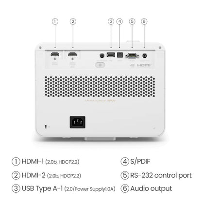 BenQ X3100i Console Gaming Projector/ 4K UHD/ HDR/ 3300lm / 600,000:1 / HDMIx3 / 5Wx2 / RS232 / USBx3