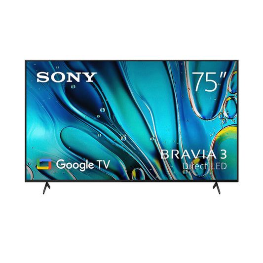 Sony Bravia 3 FWD75S30 75" Display 4K QFHD, 3840 x 2160, 450 cd/lm2, HDR10/HLG, Google TV, Dolby Vision