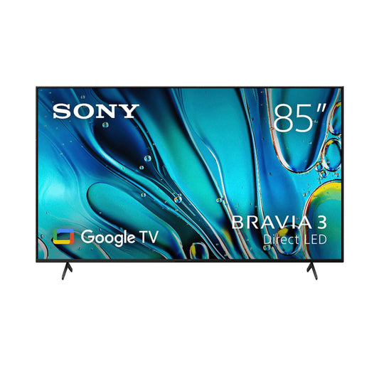 Sony Bravia 3 FWD85S30 85" Display 4K QFHD, 3840 x 2160, 450 cd/lm2, HDR10/HLG, Google TV, Dolby Vision