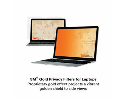 3M Gold Privacy Filter for 13.3" Laptop with 3M COMPLY Flip Attach, Adhesive Strips and Slide Mounts, 16:11