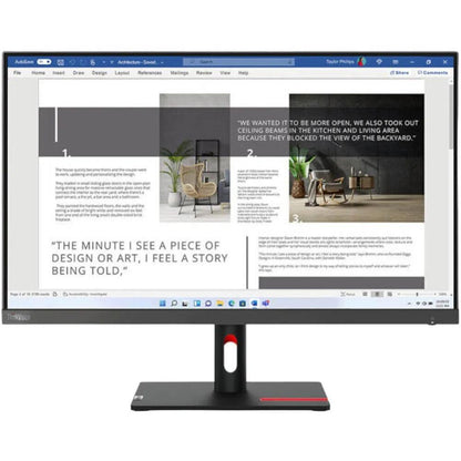 Lenovo ThinkVision S27I-30 -63DFKAR4AU- 27" IPS WLED / 1920x1080 / 16:9 / 4ms / 100Hz / 2x HDMI 1x VGA / Tilt / 3YR