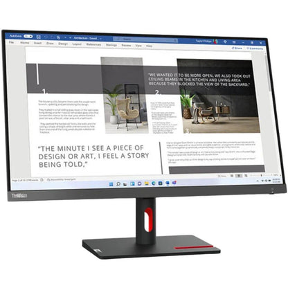 Lenovo ThinkVision S27I-30 -63DFKAR4AU- 27" IPS WLED / 1920x1080 / 16:9 / 4ms / 100Hz / 2x HDMI 1x VGA / Tilt / 3YR