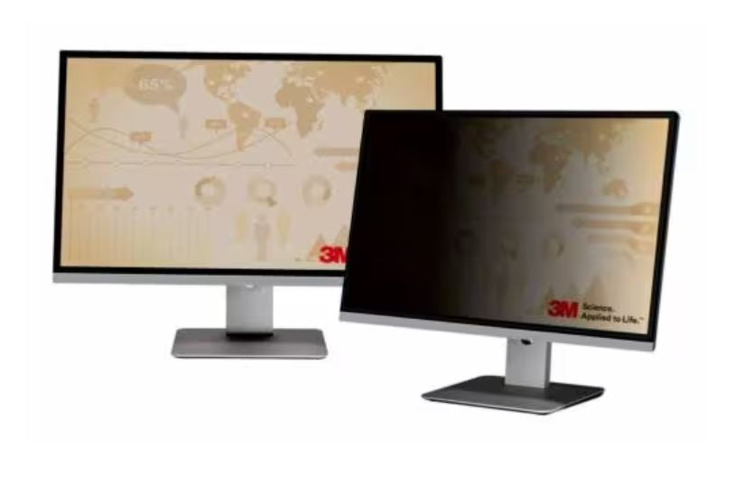 3M Privacy Filter for 23.8" Monitor with Adhesive Strips and Slide Mounts, 16:10