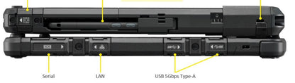 Panasonic Toughbook CF-33 Mk3 i5-1245U, 16GB 266Mhz, 512GB SSD Opal, 12" QHD, Dual TS, Backlit KBD, DPT, Wcam, W11P, Hot Swap