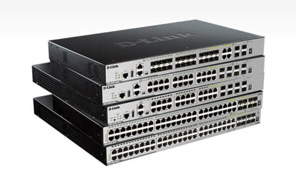 D-Link DGS-3630 | 52-Port Stackable Managed PoE Switch | 44 BASE-T PoE, 4 Combo PoE/SFP, 4 (10G) SFP+ Ports