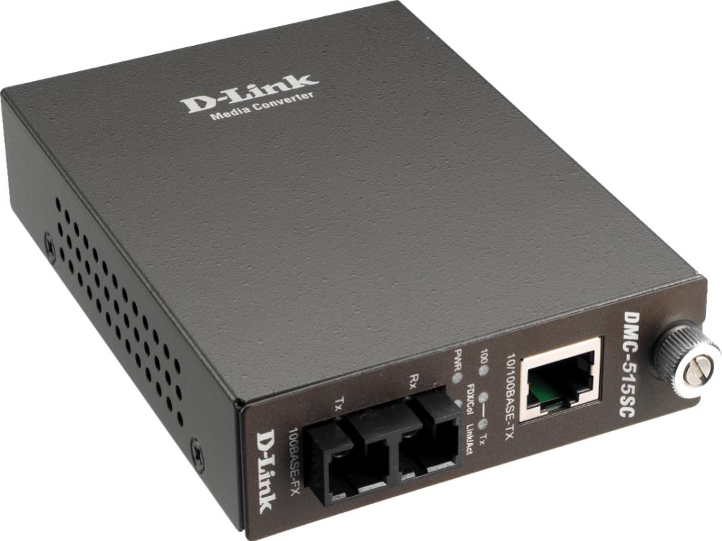 D-Link DMC | 2-Port Media Converter with Management Module | 1 BASE-TX RJ-45 & 1 BASE-FX SC Port, Up to 15 km