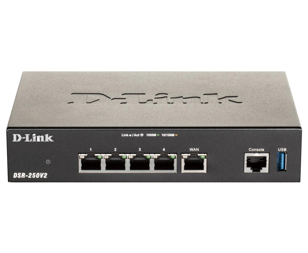 D-Link DSR-250V2 Gigabit Unified Service VPN Router