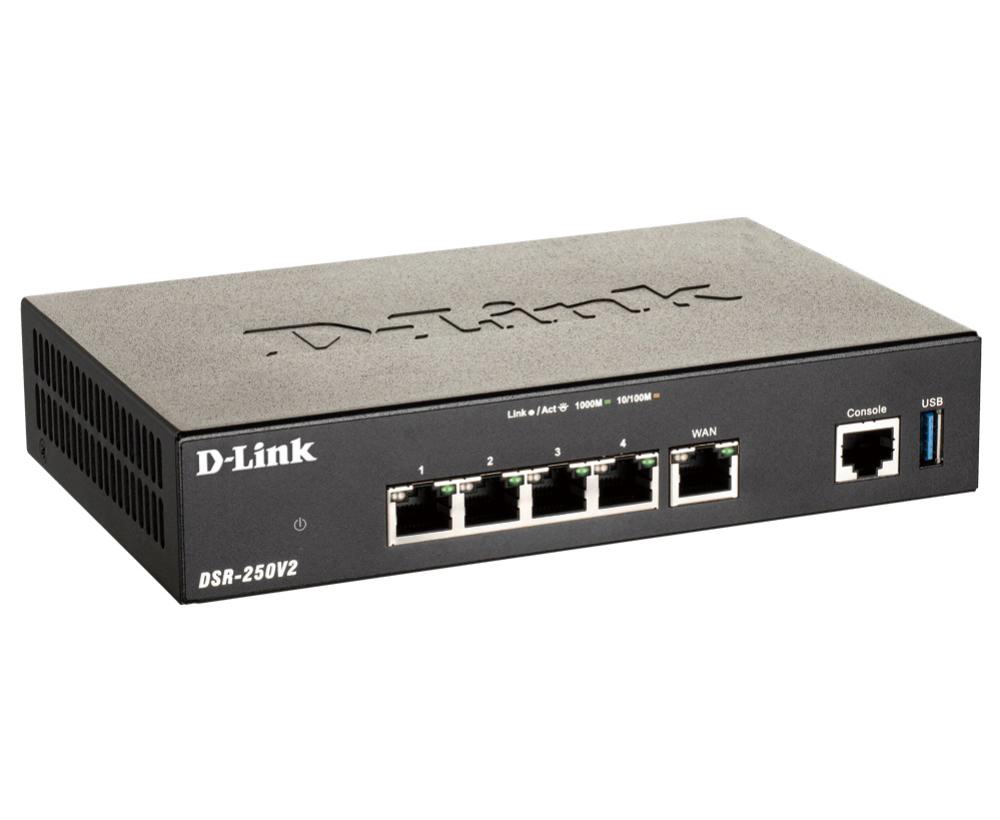 D-Link DSR-250V2 Gigabit Unified Service VPN Router