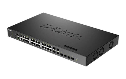 D-Link DXS-3410-32XY, 32-Port Stackable 10G Managed Switch with 24 BASE-T, 4 (10G) SFP+ and 4 (10/25G) SFP28 Ports