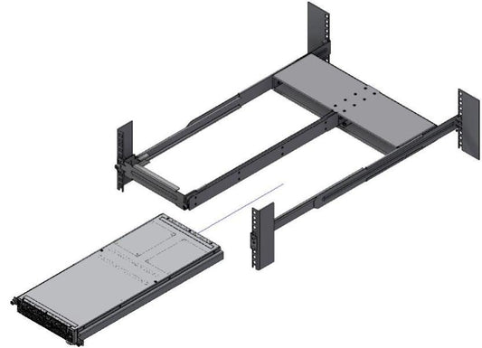 Mellanox 19 racks fixed mounting-kit, for SN2100, SN2010 systems, Dual switch side-by-side, Short-depth, Rack size 600-800mm