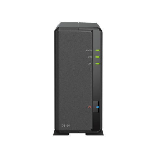 Synology DiskStation DS124 1-Bay 3.5" Diskless 1xGbE NAS (Tower), Realtek RTD1619B quad-core. 1.4GHz, 1GB RAM, 2xUSB3 -