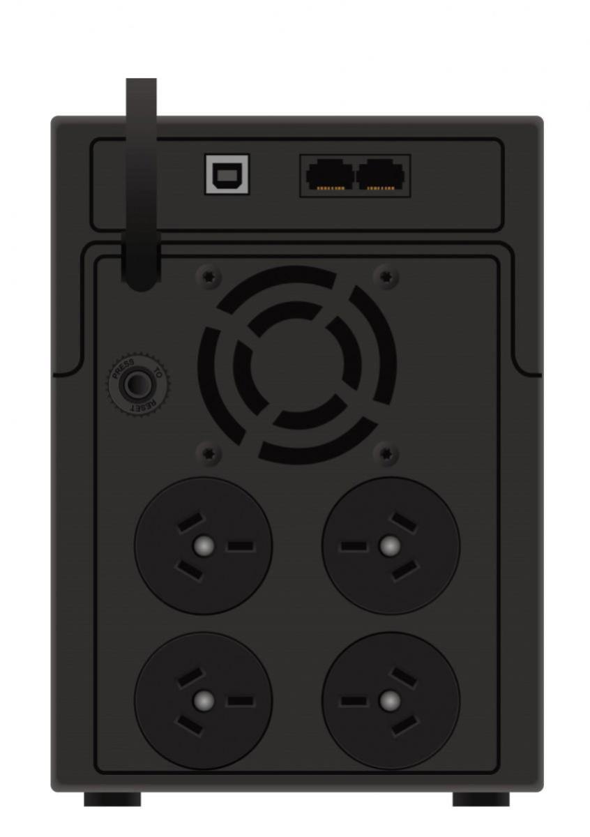 ION F11 2200VA Line Interactive Tower UPS, 4x Australian 3Pin Outlets, 195mm x 139mm x 364mm,