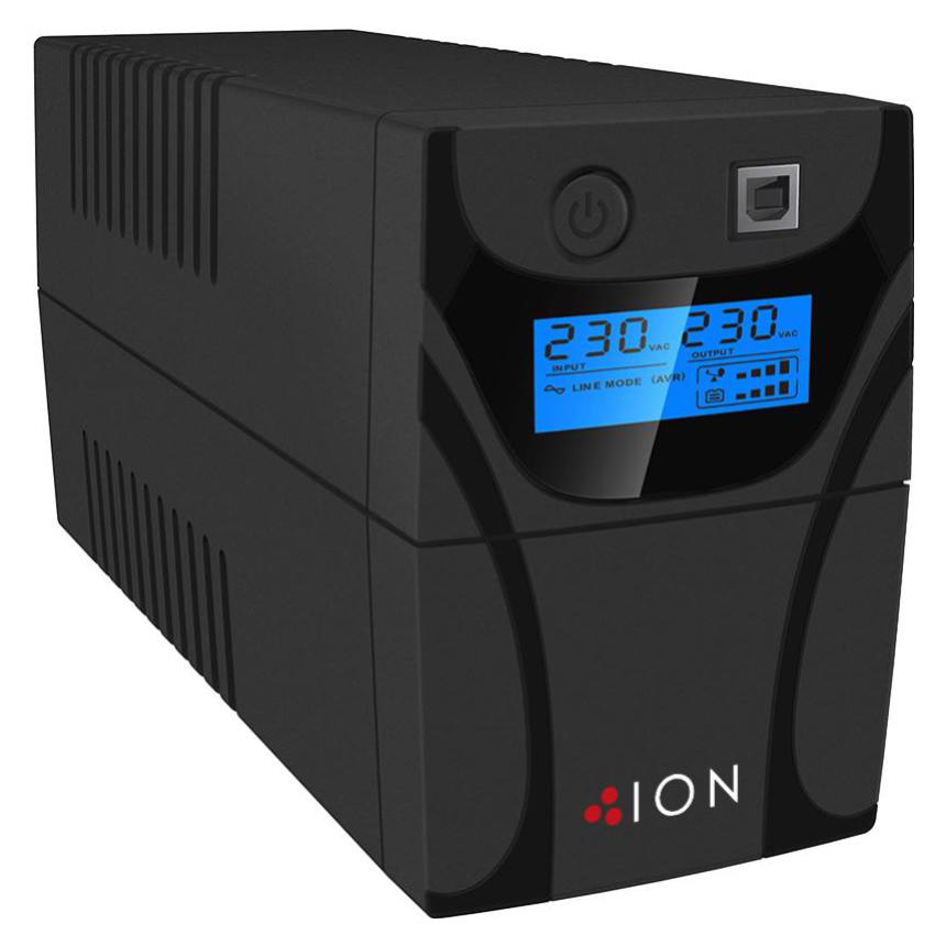 ION F11 650VA Line Interactive Tower UPS, 2x Australian 3Pin Outlets, 143mm x 100mm x 290mm,