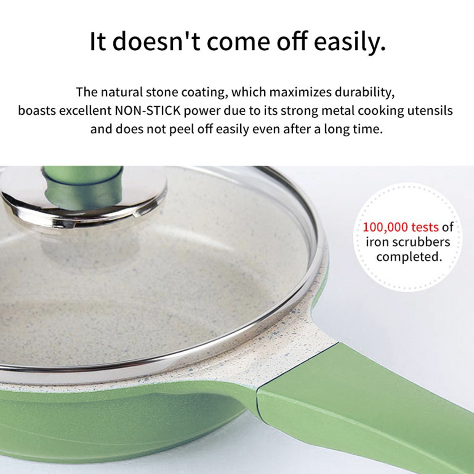 Happy Lambs 16cm Olive Sauce Pot Frying Pan w/ a Lid Set Non-Stick Stone Induction IH Frypan | Auzzi Store
