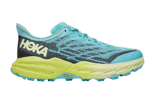 Hoka One One Women's Speedgoat 5 Trail Shoes (Coastal Shade/Green Glow) | Auzzi Store