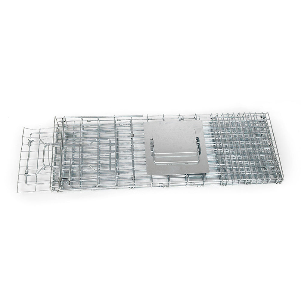 Humane Animal Trap Cage 66 x 23 x 25cm  - Silver | Auzzi Store