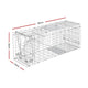 Humane Animal Trap Cage 66 x 23 x 25cm  - Silver | Auzzi Store