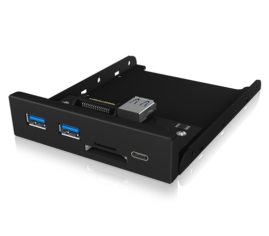 ICY BOX IB-HUB1417-i3 Frontpanel with USB 3.0 Type-C and Type-A hub with card reader | Auzzi Store