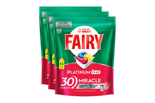 Fairy Platinum Plus Lemon 195 Dishwasher Tablets (3 x 65 Pack) - Auzzistore