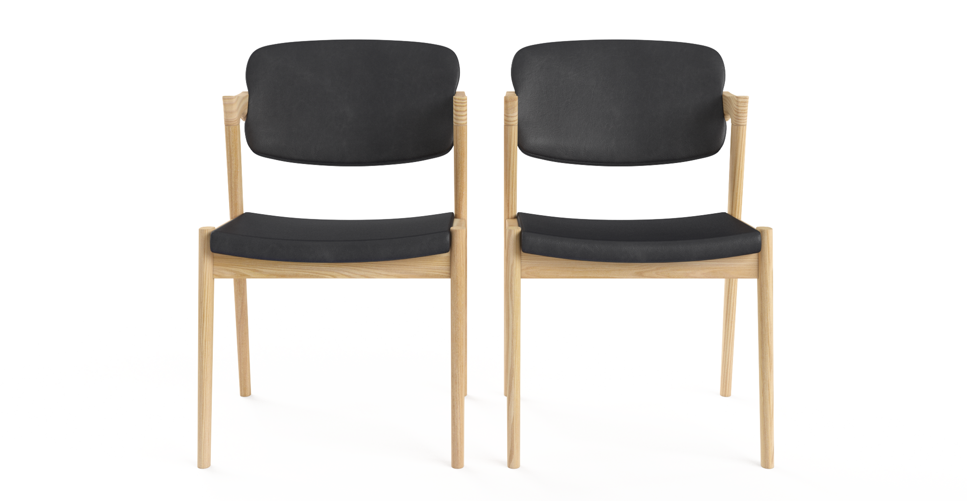 Brosa Ingrid Set of 2 Dining Chairs (Blond Solid Ash Wood)