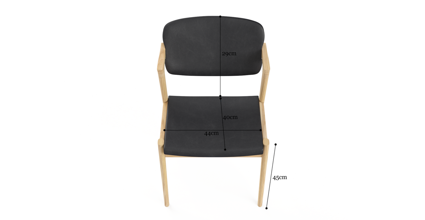 Brosa Ingrid Set of 2 Dining Chairs (Blond Solid Ash Wood)