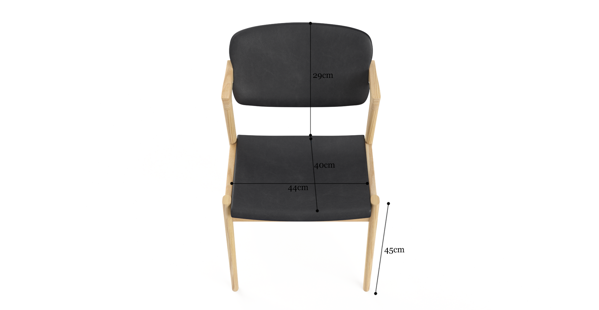 Brosa Ingrid Set of 2 Dining Chairs (Blond Solid Ash Wood)